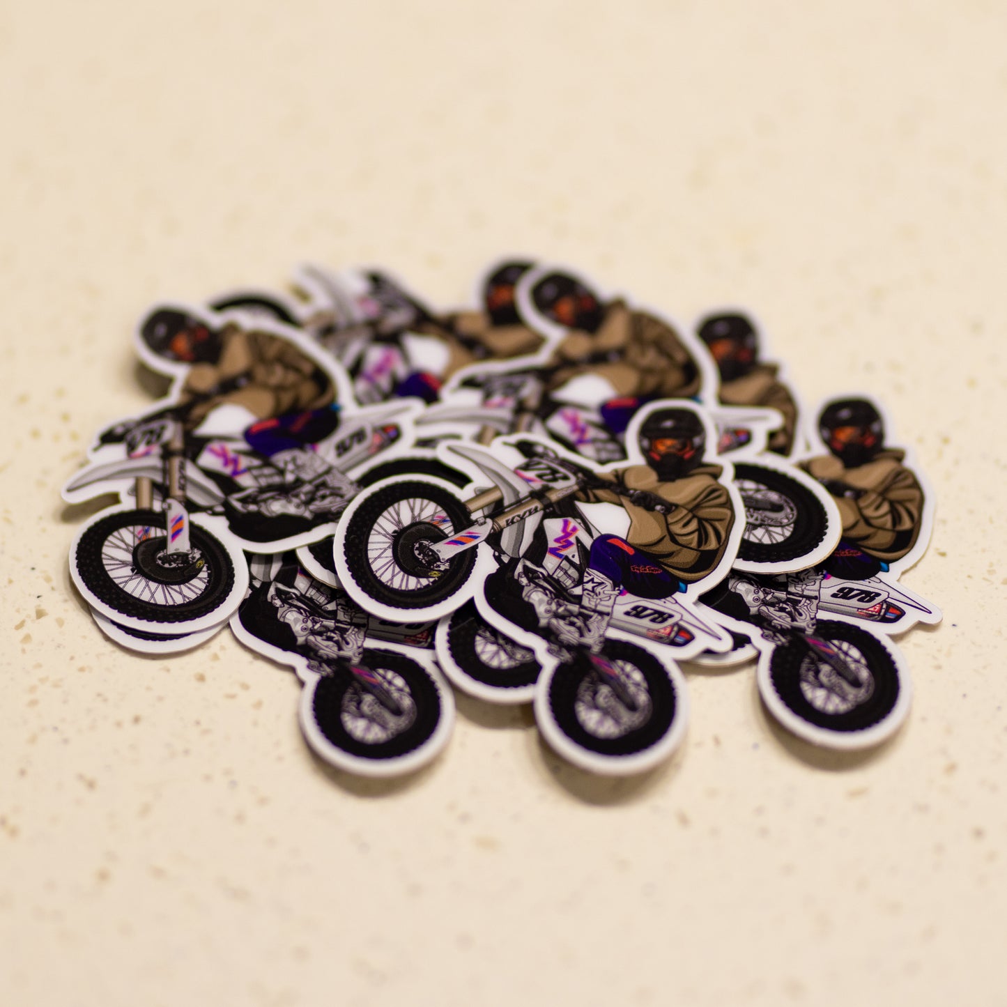 YZ450F Wheelie Sticker (Vinyl) 2x Pack + Bonus Miniplate