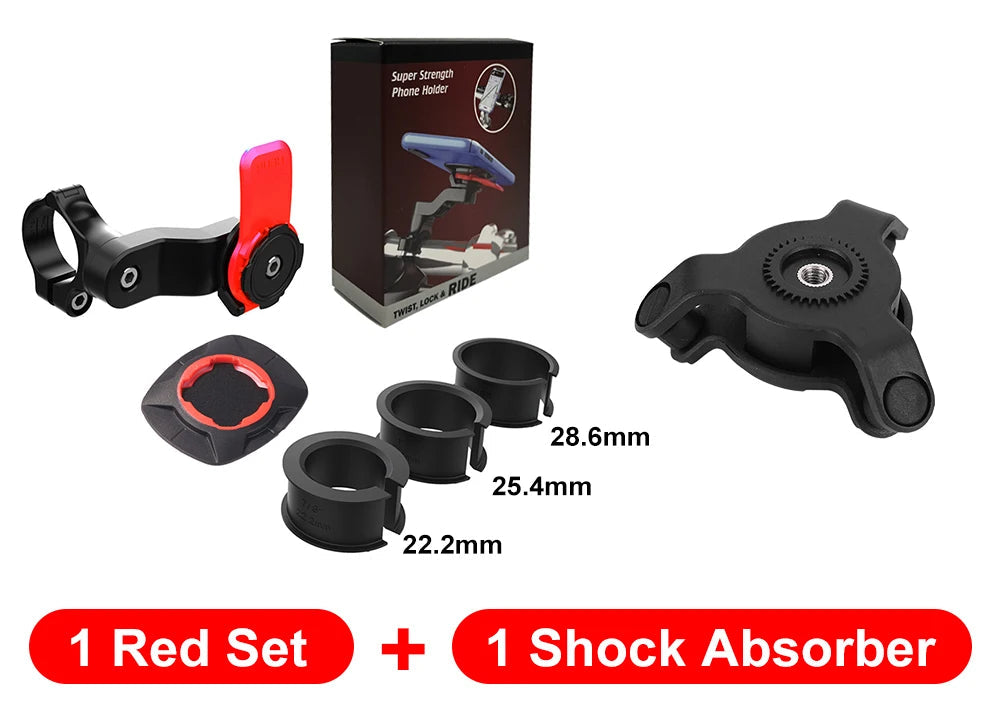 (QUAD LOCK COMPATIBLE) Motorcycle Phone Bar Mount