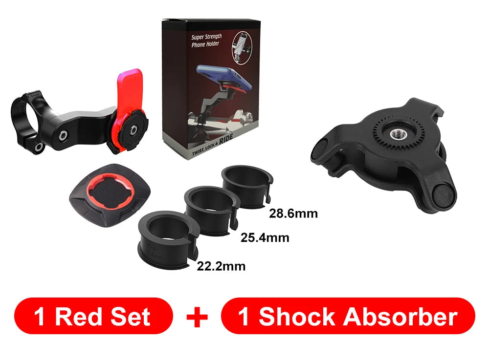 (QUAD LOCK COMPATIBLE) Motorcycle Phone Bar Mount