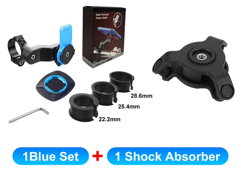 (QUAD LOCK COMPATIBLE) Motorcycle Phone Bar Mount