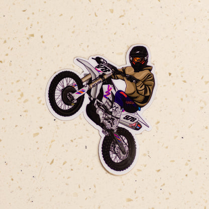 YZ450F Wheelie Sticker (Vinyl) 3x Pack + Bonus Miniplate