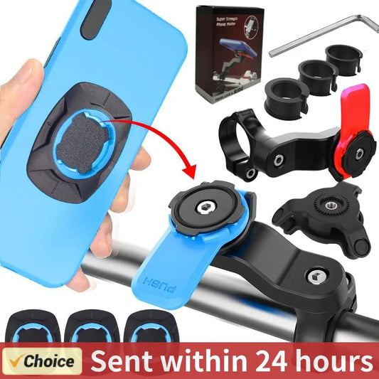 (QUAD LOCK COMPATIBLE) Motorcycle Phone Bar Mount